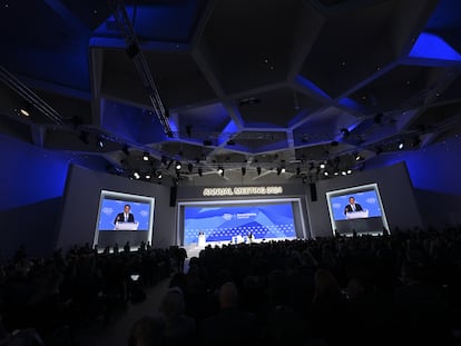 Una conferencia durante el Foro Económico Mundial en Davos (Suiza), este 16 de enero.