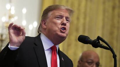 El presidente de Estados Unidos, Donald Trump, en la Casa Blanca, el pasado 21 de febrero.
