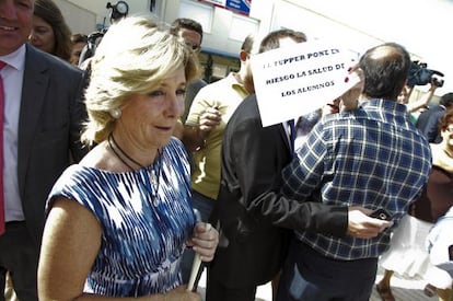 Esperanza Aguirre, en una protesta reciente.