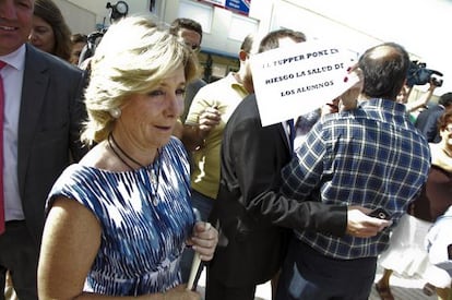 Esperanza Aguirre, en una protesta reciente.