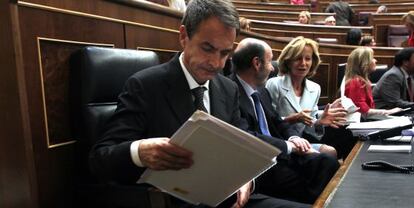 Zapatero, Rubalcaba, Salgado y Jiménez en el debate del estado de nación.