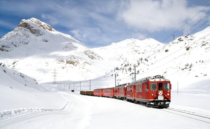 De Suiza a Italia a bordo del Bernina Express.