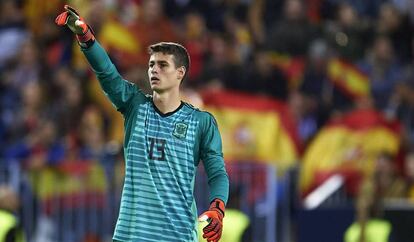 Kepa Arrizabalaga en La Rosaleda. 