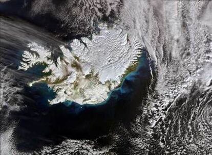 Imagen de Islandia tomada por los satélites de la Agencia Espacial Europea