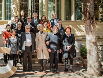 Els guardonats amb els Premis Nacionals de Cultura del Conca de 2019, durant la seva presentació.