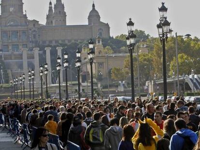 Colas en la entrada al Salón del Manga.