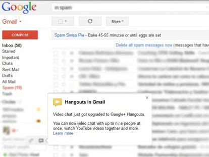 GMail ofrece videoconferencia con los contactos