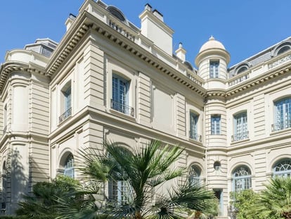 Jardín del hotel Santo Mauro de Madrid.