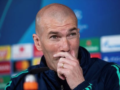 Zidane, en la rueda de prensa previa al partido ante el City.