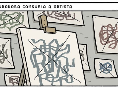Trampantojo: Curadora consuela a artista