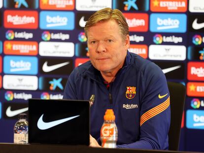 Koeman, durante una rueda de prensa de esta temporada.