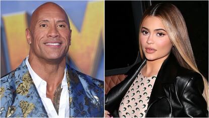 Dwayne Johnson y Kylie Jenner.