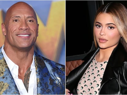 Dwayne Johnson y Kylie Jenner.