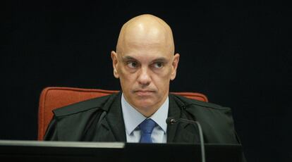 Ministro Alexandre de Moraes durante sessão da 1ª turma do STF no último dia 23.