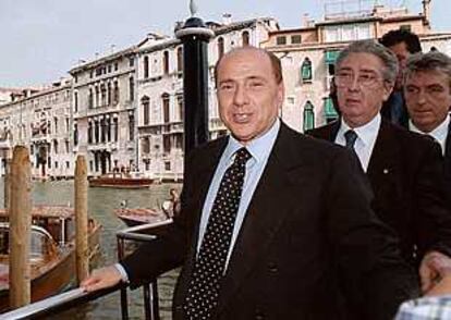 Berlusconi durante una visita a Venecia.