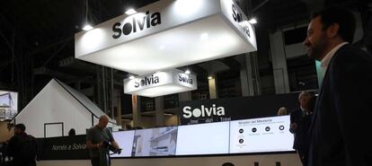 Expositor de Solvia en la feria inmobiliaria Barcelona Meeting Point.