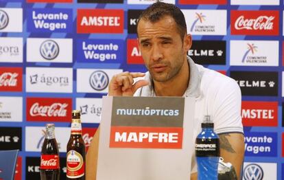 Juanfran, en la rueda de prensa.