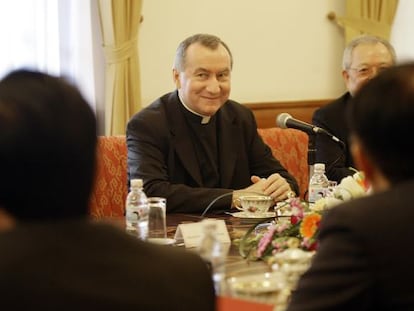 Pietro Parolin, durante unas gestiones diplom&aacute;ticas con Vietnam.