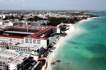 Imagen aérea de Playa del Carmen, en Quintana Roo