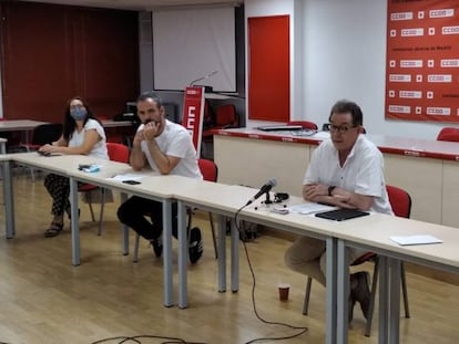 Presentación de la campaña lanzada por CCOO sobre los 'riders'.