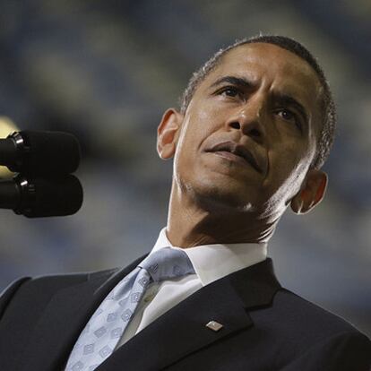 Barack Obama, durante un mitin ayer en Colorado.