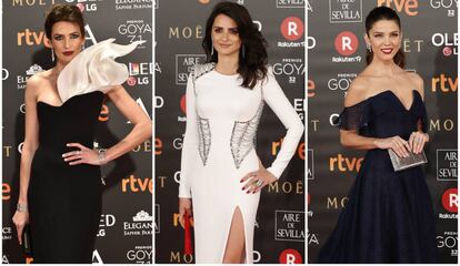 De izquierda a derecha: Nieves Álvarez, Penélope Cruz y Juana Acosta.