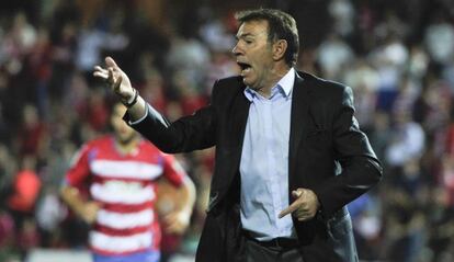 Abel, durante el partido del Granada contra el Espanyol.