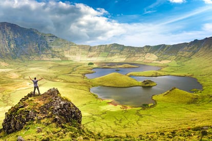 Uno de los paisajes de la isla de Corvo.