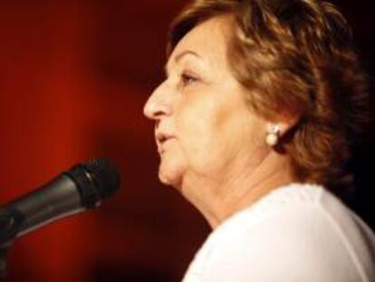 La ministra uruguaya de Turismo y Deporte, Liliam Kechichián, fue registrada este sábado durante el lanzamiento de la temporada de turismo 2013-2014, en Rocha (Uruguay).