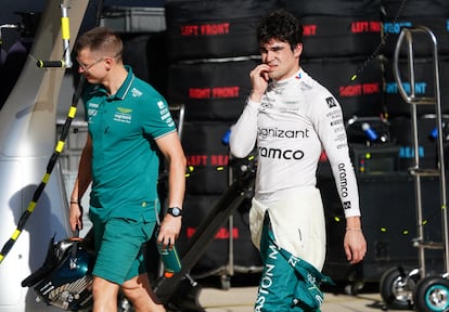 Lance Stroll durante la clasificación del Gran Premio de Estados Unidos.