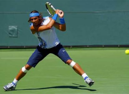 Rafael Nadal, durante su partido contra Djokovic.