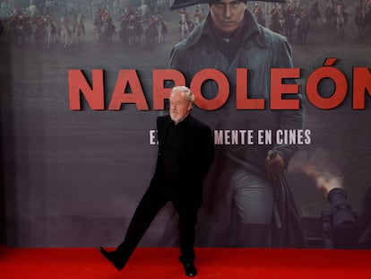 Ridley Scott, en la premier de la película Napoleón en Madrid, este lunes.