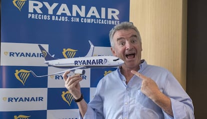 Michael O’Leary, CEO de Ryanair, en un hotel de Madrid en agosto de 2017.