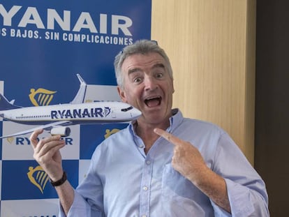 Michael O’Leary, CEO de Ryanair, en un hotel de Madrid en agosto de 2017.