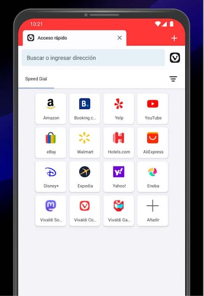 Navegador Vivaldi para Android