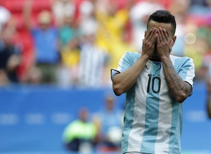 &Aacute;ngel Correa lamenta el empate ante Honduras y la eliminaci&oacute;n de Argentina en R&iacute;o.