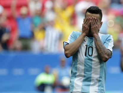 &Aacute;ngel Correa lamenta el empate ante Honduras y la eliminaci&oacute;n de Argentina en R&iacute;o.