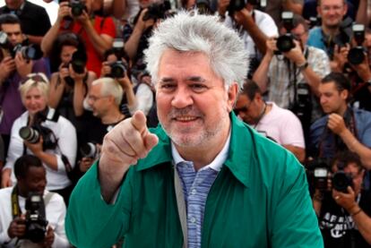 El director español Pedro Almodovar, en la presentación de su nueva película, 'La piel que habito', en el festival de Cannes.