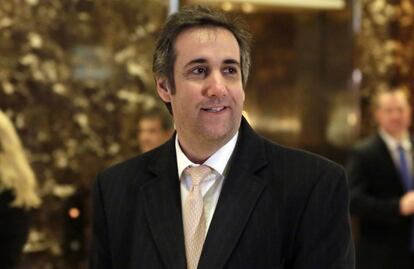 El abogado de Trump Michael Cohen, este lunes en Nueva York.
