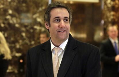 El abogado de Trump Michael Cohen, este lunes en Nueva York.