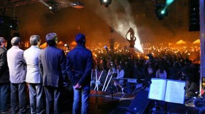 Acto de cierre de la campaña por las consultas celebrado anoche en Vic, con Joan Laporta.