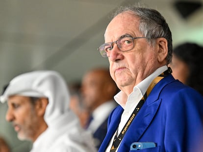 Noël Le Graët, en un partido de la fase de grupos del Mundial de Qatar.
