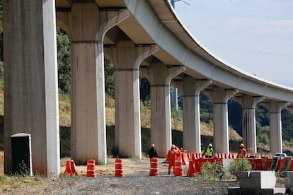 construcción del Tren Interurbano, el pasado 27 de abril.