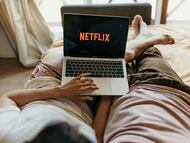 Logo de Netflix en un portátil