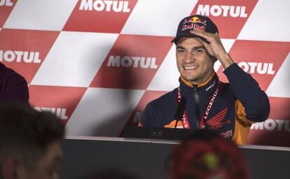 Dani Pedrosa, en la conferencia de prensa celebrada en Cheste.