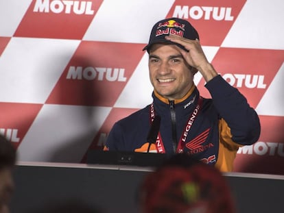 Dani Pedrosa, en la conferencia de prensa celebrada en Cheste.