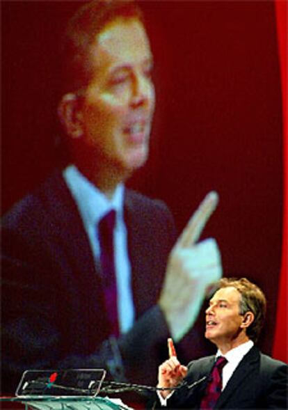 Blair, en un mitin del Partido Laborista de Escocia, el pasado viernes.