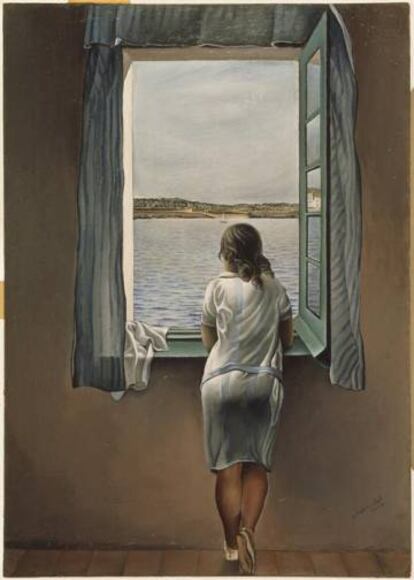 'Figura en la ventana", la obra más famosa de la "etapa Ana María" de Dalí que se conserva en el Reina Sofía.