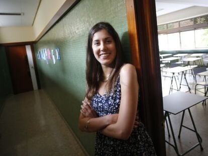 La alumna Blanca Díez posa en el Colegio Agustiniano.