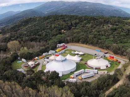 Espacio que ocupan las carpas del Circ Cric en el Montseny.